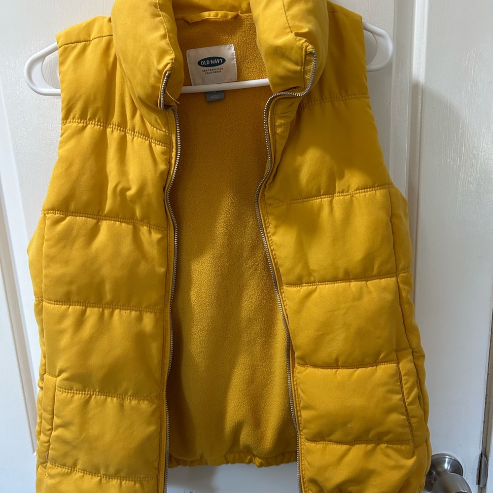 Old Navy Mustard Yellow Fleece Vest